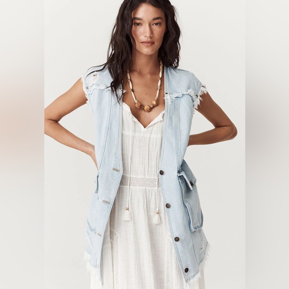 Spell Jackets & Blazers - NWTS SPELL DAYDREAMER DENIM VEST
